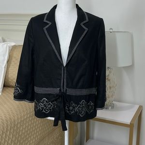 JM Collection Petite Ornate Jacket Size 14P